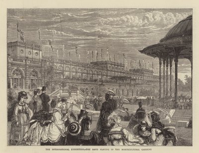 Die Internationale Ausstellung, die Band spielt in den Horticultural Gardens von Francis S. Walker