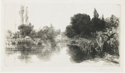 Shere Mill Pond (Die größere Platte), 1860 von Francis Seymour Haden