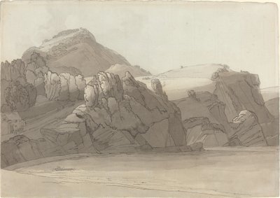 Eine felsige Küste bei Coombmartin, Devon (Combe Martin Bay) von Francis Towne