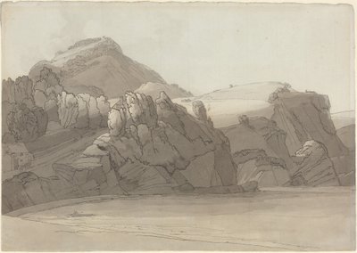 Eine felsige Küste bei Coombmartin, Devon (Combe Martin Bay) von Francis Towne
