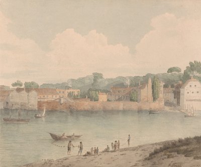 Vauxhall Stufen, von Millbank, 5. Juli 1797 von Francis Towne