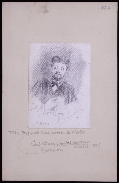 Porträt von Karl Krall von Francis Wilfred Lawson