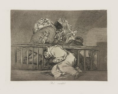 So ist es passiert, pl. 47 aus der Serie Die Schrecken des Krieges von Francisco de Goya
