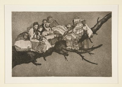 Disparate ridiculo (Lächerlicher Unsinn), Bl. 3 aus der Serie Los proverbios von Francisco de Goya