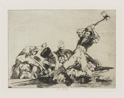 Dasselbe, Platte 3 aus der Serie Los desastres de la guerra (Die Schrecken des Krieges) von Francisco de Goya