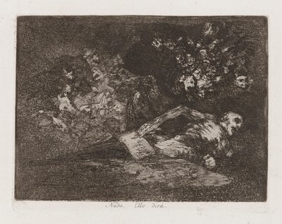 Nada. [Ello dir?] (Nichts. Das Ereignis wird es zeigen), Platte 69 aus Los desastres de la guerra (Die Schrecken des Krieges) von Francisco de Goya