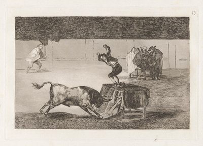 Otra locura suya en la misma plaza, Platte 19 aus La tauromaquia von Francisco de Goya