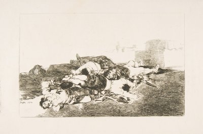 Tafel 22 aus Die Schrecken des Krieges: Noch schlimmer. Tanto y ..., 1810 von Francisco de Goya