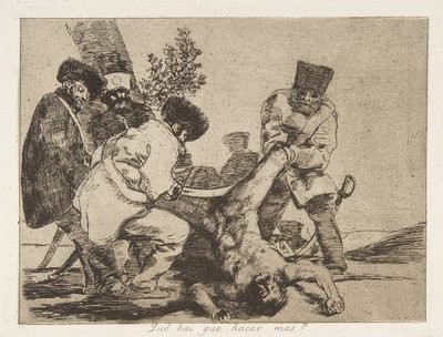 Tafel 33 aus Die Schrecken des Krieges: Was ..., 1810 veröffentlicht 1863 von Francisco de Goya