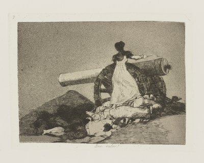 Welch Mut!, Platte 7 aus der Serie Die Schrecken des Krieges von Francisco de Goya