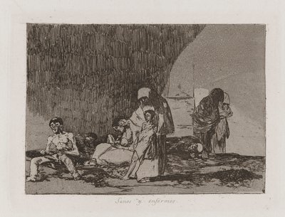 Die Gesunden und die Kranken, Platte 57 aus Die Schrecken des Krieges von Francisco de Goya