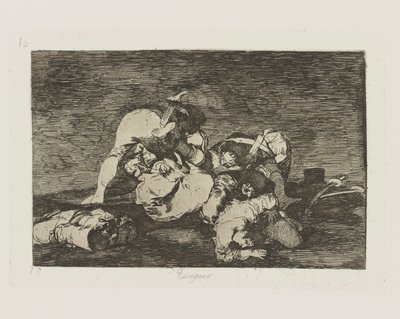 Tampoco. (Auch diese nicht), Platte 10 aus der Serie Los desastres de la guerra (Die Schrecken des Krieges) von Francisco de Goya