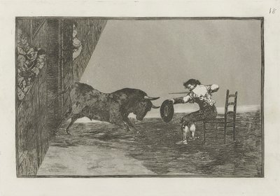 Temeridad de Martincho in der Arena von Saragossa, Platte 18 aus La tauromaquia von Francisco de Goya