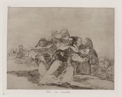 Todo va revuelto (Alles ist durcheinander), Platte 42 aus Los desastres de la guerra (Die Schrecken des Krieges) von Francisco de Goya