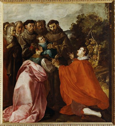 Heilung des Kindes Bonaventura durch den heiligen Franziskus von Francisco Herrera