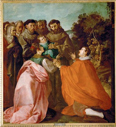 Das Kind Bonaventura geheilt von Saint Francis von Francisco Herrera