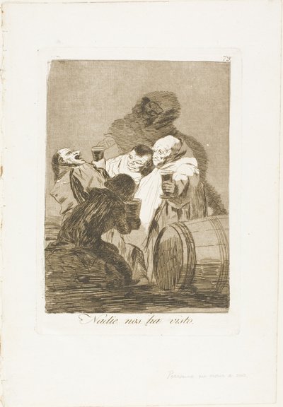 Niemand hat uns gesehen, Platte 79 aus Los Caprichos von Francisco Jose de Goya y Lucientes