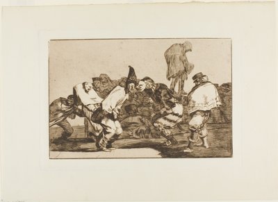 Freue dich, Karneval, denn morgen wirst du Asche sein, Platte 14 aus Los Proverbios von Francisco Jose de Goya y Lucientes
