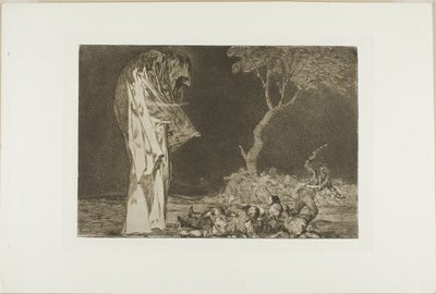Soldaten erschreckt von einem Phantom, aus Disparates, veröffentlicht als Tafel 2 in Los Proverbios von Francisco Jose de Goya y Lucientes