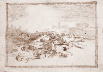 Die Schrecken des Krieges: Und vieles mehr (Vorzeichnung) von Francisco de Goya