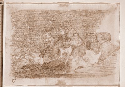 Die Schrecken des Krieges: Und das auch (Vorzeichnung) von Francisco de Goya