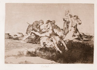 Die Schrecken des Krieges: Barmherzigkeit (Gravur nach Zeichnung) von Francisco de Goya