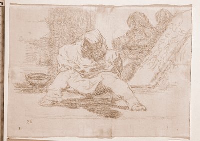 Die Schrecken des Krieges: Welche Verrücktheit! (Vorzeichnung) von Francisco de Goya
