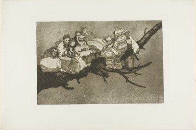 Unter die Zweige gehen, d.h. Unsinn reden, Tafel drei aus Los Proverbios von Francisco Jose de Goya y Lucientes
