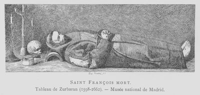 Der tote Körper des heiligen Franziskus von Assisi von Francisco de (after) Zurbaran