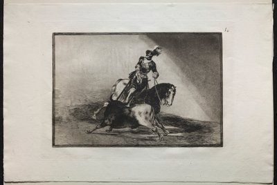 Stierkämpfe: Karl V. spießt einen Stier auf, 1876 von Francisco de Goya