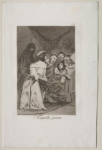 Caprichos: Schluck es, Hund! von Francisco de Goya