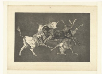 Torheit der kleinen Stiere (Disparate de tontos) (Los Disparates) (Los Proverbios) von Francisco de Goya