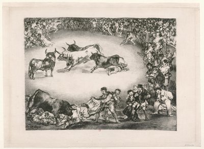 [Die Stiere von Bordeaux: Spanisches Divertissement] von Francisco de Goya