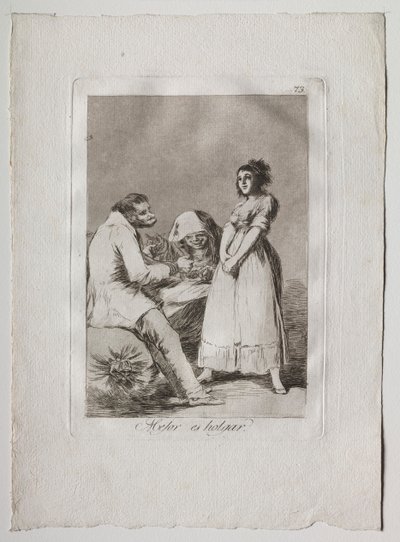 Ochenta Caprichos: Es ist besser, faul zu sein von Francisco de Goya