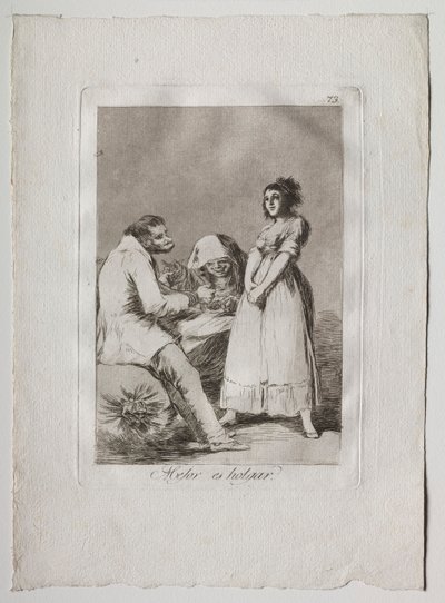 Ochenta Caprichos: Es ist besser, faul zu sein von Francisco de Goya