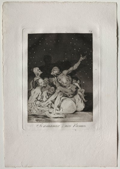 Ochenta Caprichos: Wenn der Tag anbricht, werden wir losziehen von Francisco de Goya
