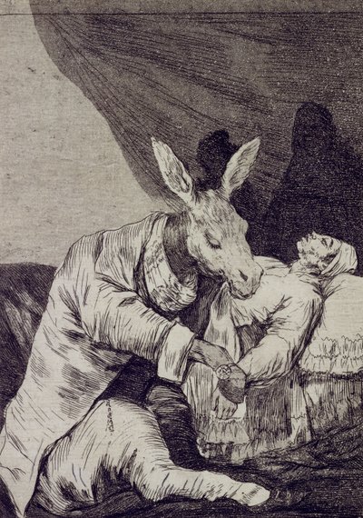 Von welchem Übel wird er sterben Capricho Nr. 40 von Francisco de Goya