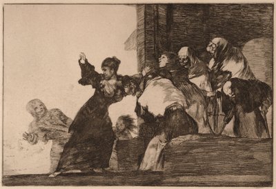 Armer Narr, aus der Serie Los Disparates von Francisco de Goya