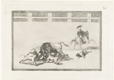 Stier angegriffen von Hunden von Francisco de Goya