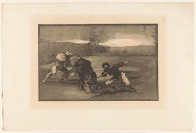 Stierjagd zu Fuß von Francisco de Goya
