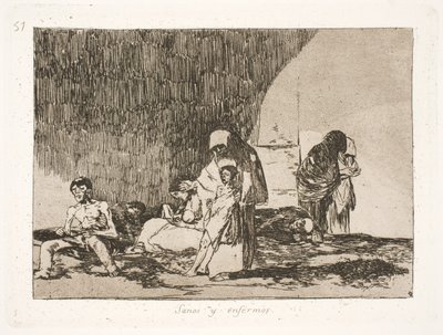Gesunde und Kranke (57) von Francisco de Goya