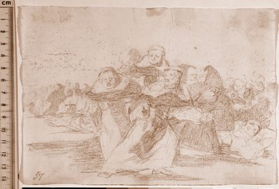 Die Schrecken des Krieges: Alles ist durcheinander (vorbereitende Zeichnung) von Francisco de Goya