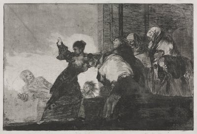 Die Sprichwörter: Zwei Köpfe sind besser als einer oder Arme Torheit von Francisco de Goya