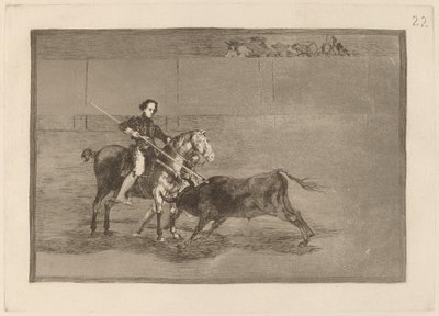 Männlicher Mut der berühmten Pajuelera in der Arena von Saragossa von Francisco de Goya