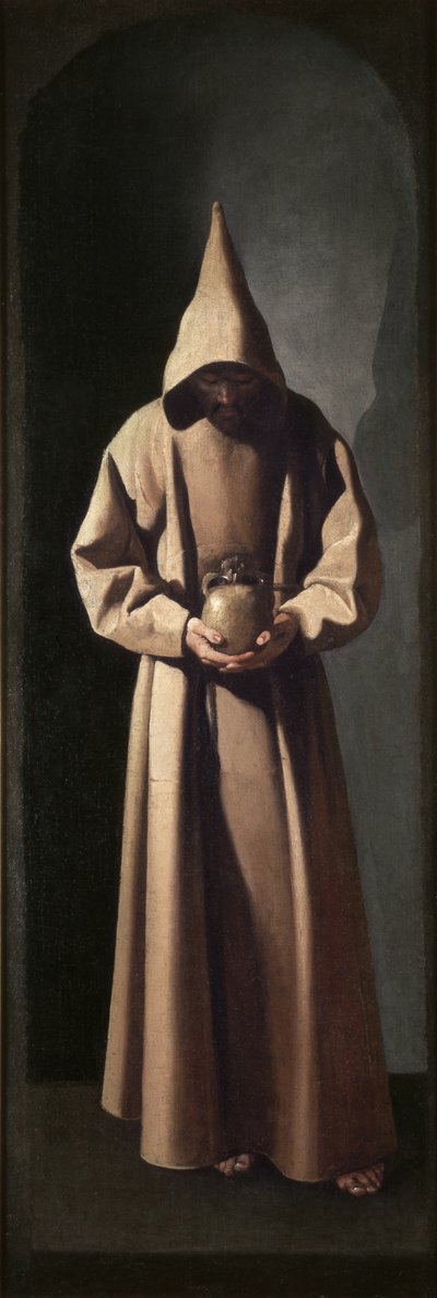 St. Franziskus betrachtet einen Schädel, um 1635 von Francisco de Zurbaran