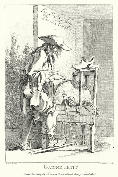 Messerschleifer von Francois (after) Boucher
