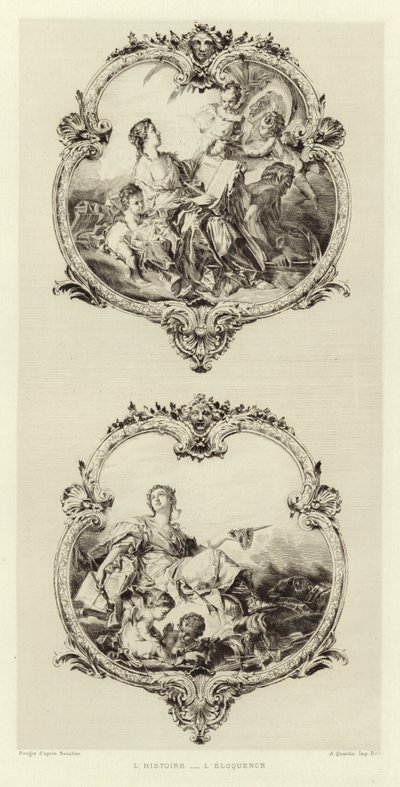 Die Geschichte, Die Beredsamkeit (Stich) von Francois (after) Boucher