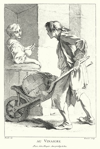 Essigverkäufer von Francois (after) Boucher