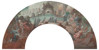 Aeneas in der Unterwelt, Entwurf für einen Fächer von François Boucher