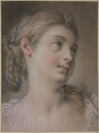 Frauenkopf nach rechts gewandt von François Boucher